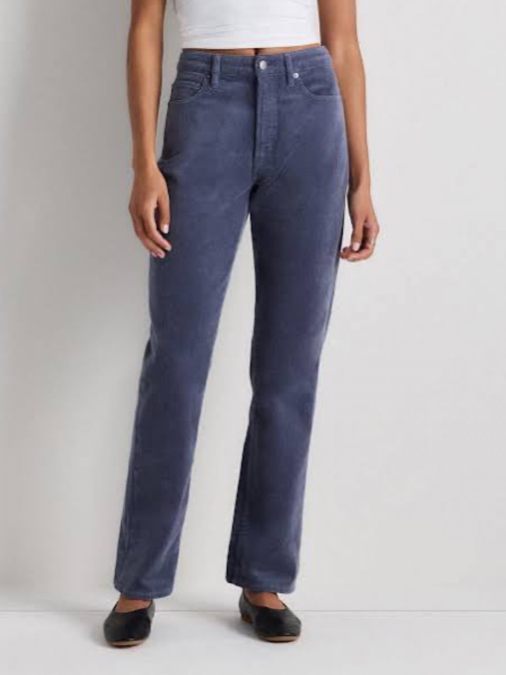 Quince Organic Stretch Corduroy Straight-Leg Pants